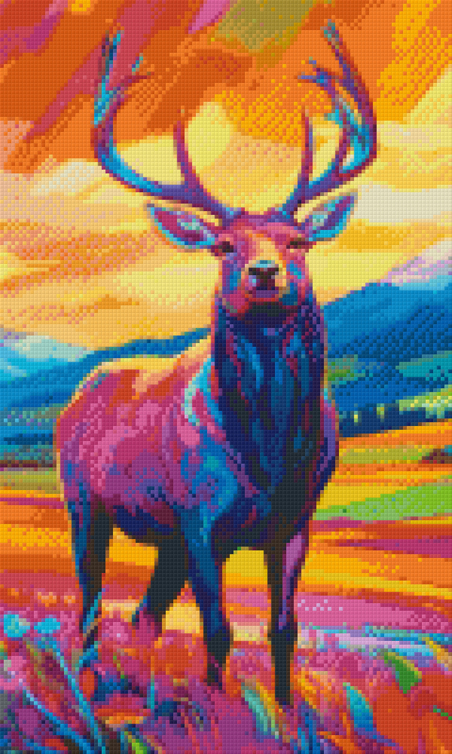 Beautiful Stag Twelve [12] Baseplate Pixelhobby Mini mosaic Art KIt image 0